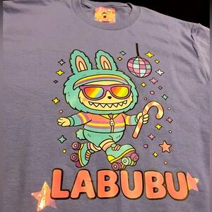Skate Labubu Disco Cool Lavender Tee Size Medium